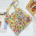 Colorful Beads Acrylic Beaded Bag Special Interest Design Color Double Simple Shoulder Bag