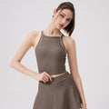 Nude Feel Yoga Vest Contrast Color Beauty Back Quick Drying Halter Underwear Sports Running Fitness Sports Bra Women