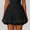 Sollinarry Summer Anti Exposure Base High Waist Tennis Skirt Casual A line Skirt Mesh Sports