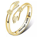 Hug Female Creative Love Opening Adjustable Warm Rings