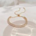 Rhinestone Bracelet Ins Fashion Shiny Adjustable Bracelet Women Jewelry