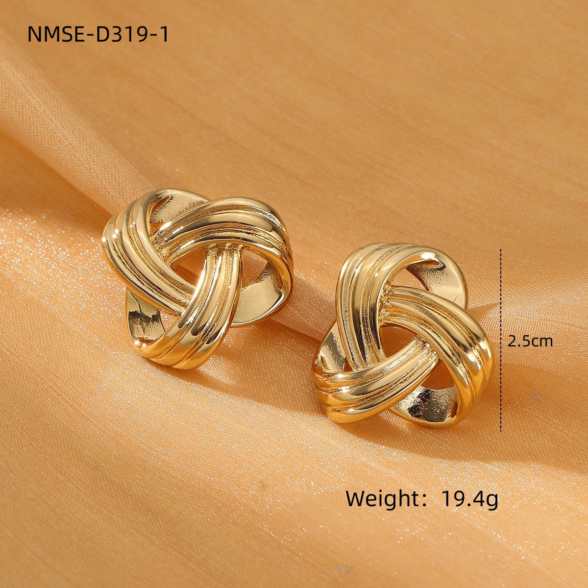 Winding Geometric Abstract Design Stainless Steel Earrings Unique Design Trend High Grade Titanium Steel Earrings