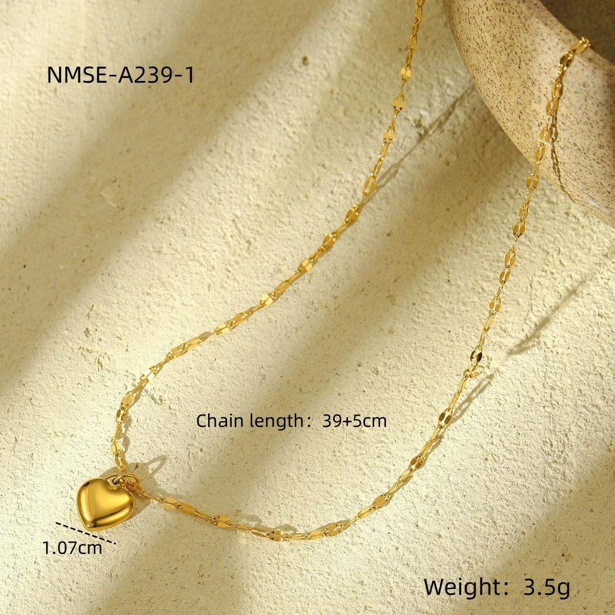 All Match Titanium Steel Love Embellished Necklace Simple Grace Personality Clavicle Chain