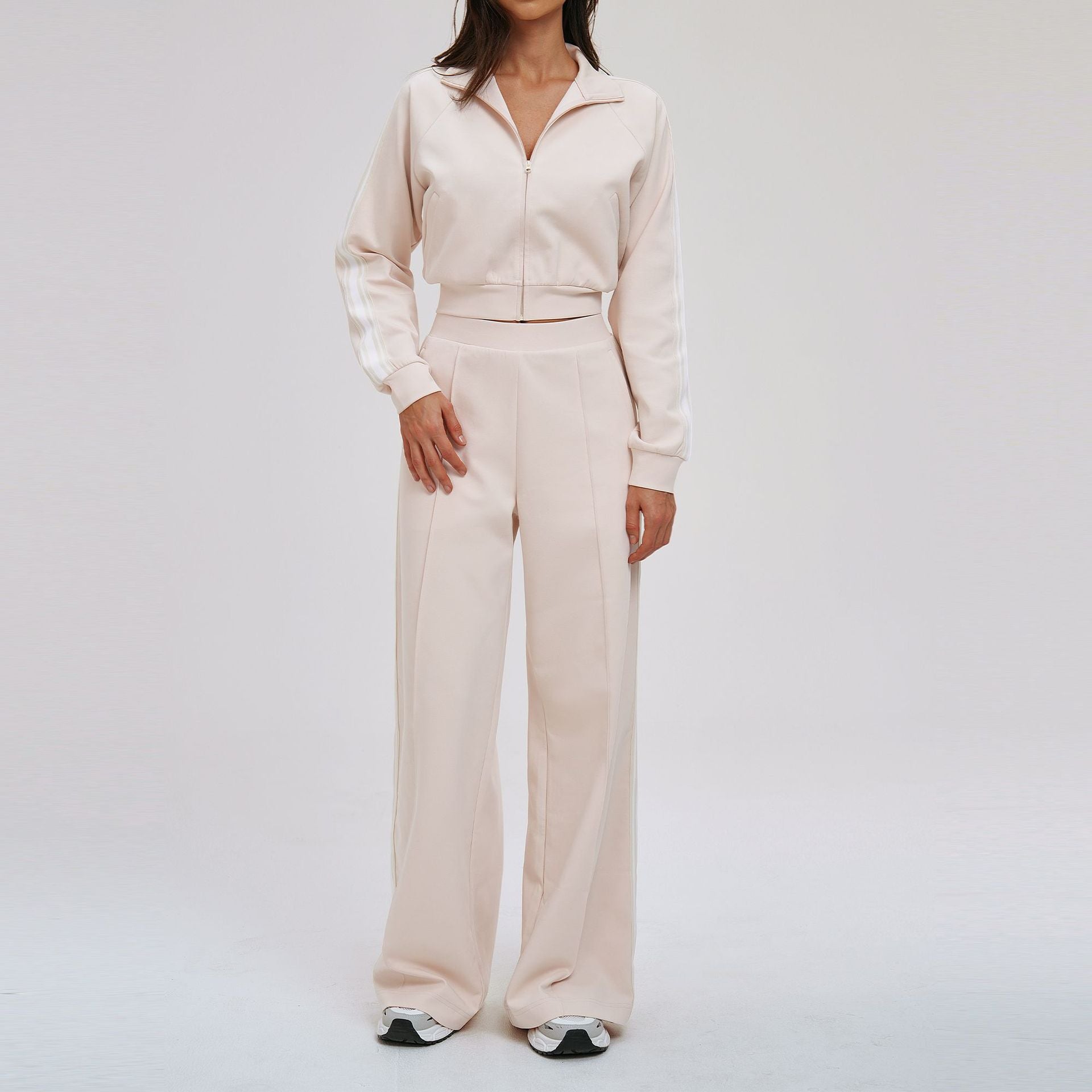 Contrast Color Sweatshirt Suit Loose Casual Comfortable All Match Outdoor Biking Mountain Climbing Sports Two Piece Sets