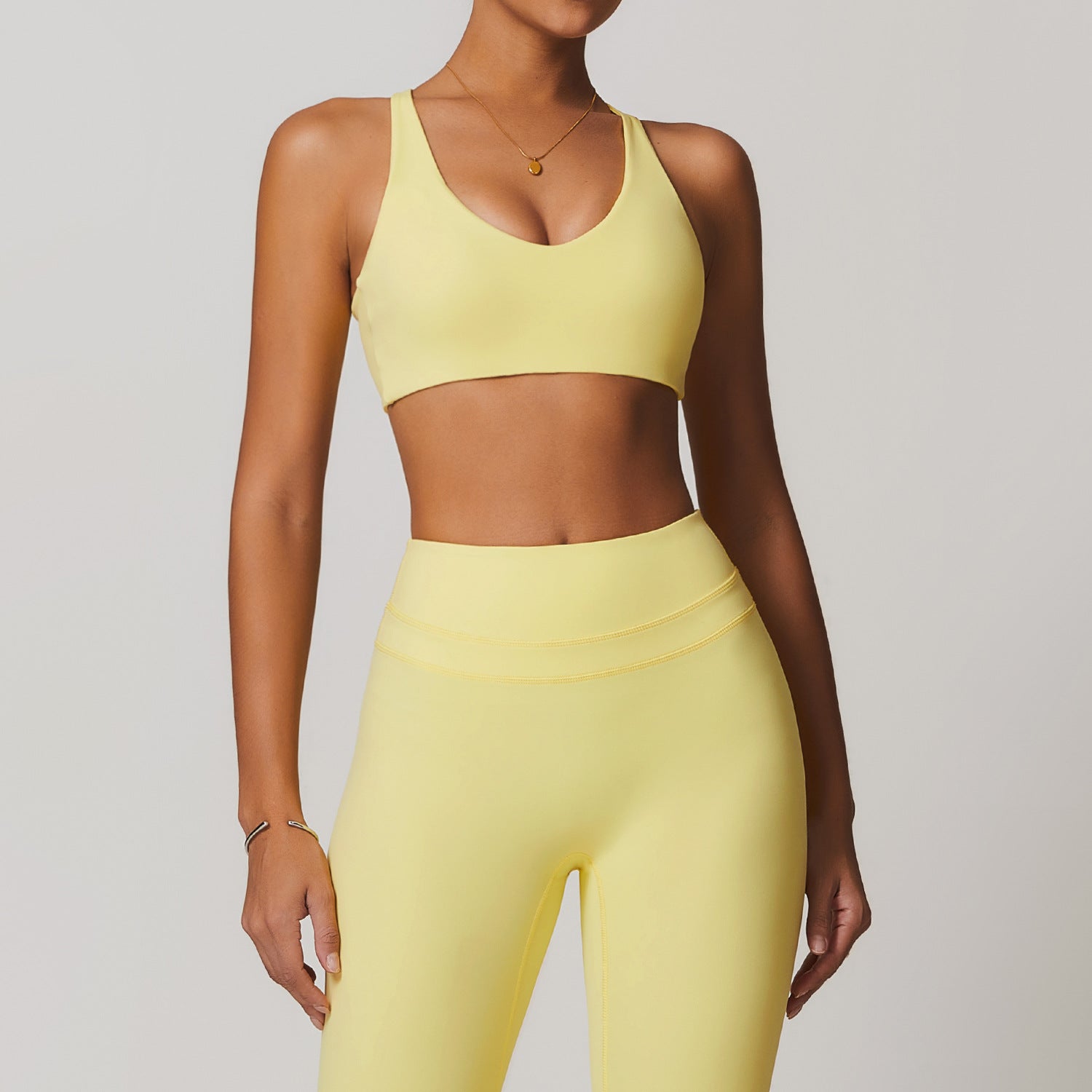 Sollinarry Brushed Tight Back Yoga Bra Women Running Workout Exercise Underwear Yoga Clothes Outerwear Top