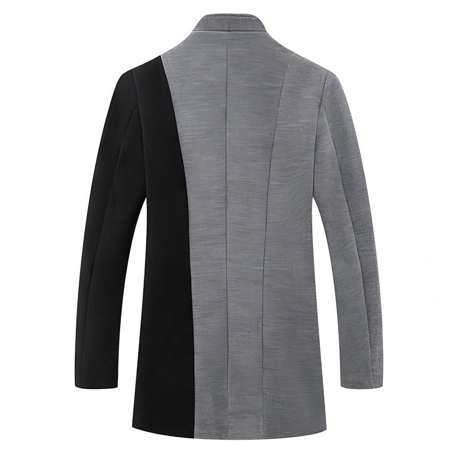 Mid-length Color Matching Single-breasted Trench Coat Woolen Plus Size