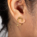 Sier Frog Female Trendy Classical Ethnic Style Temperament Earrings