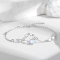 Sterling Sier Rose Planet Moonstone Design Bracelets