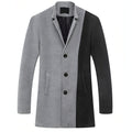 Mid-length Color Matching Single-breasted Trench Coat Woolen Plus Size