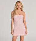 Dress Summer Women Slim Fit Pink Sling Elegant Sequ