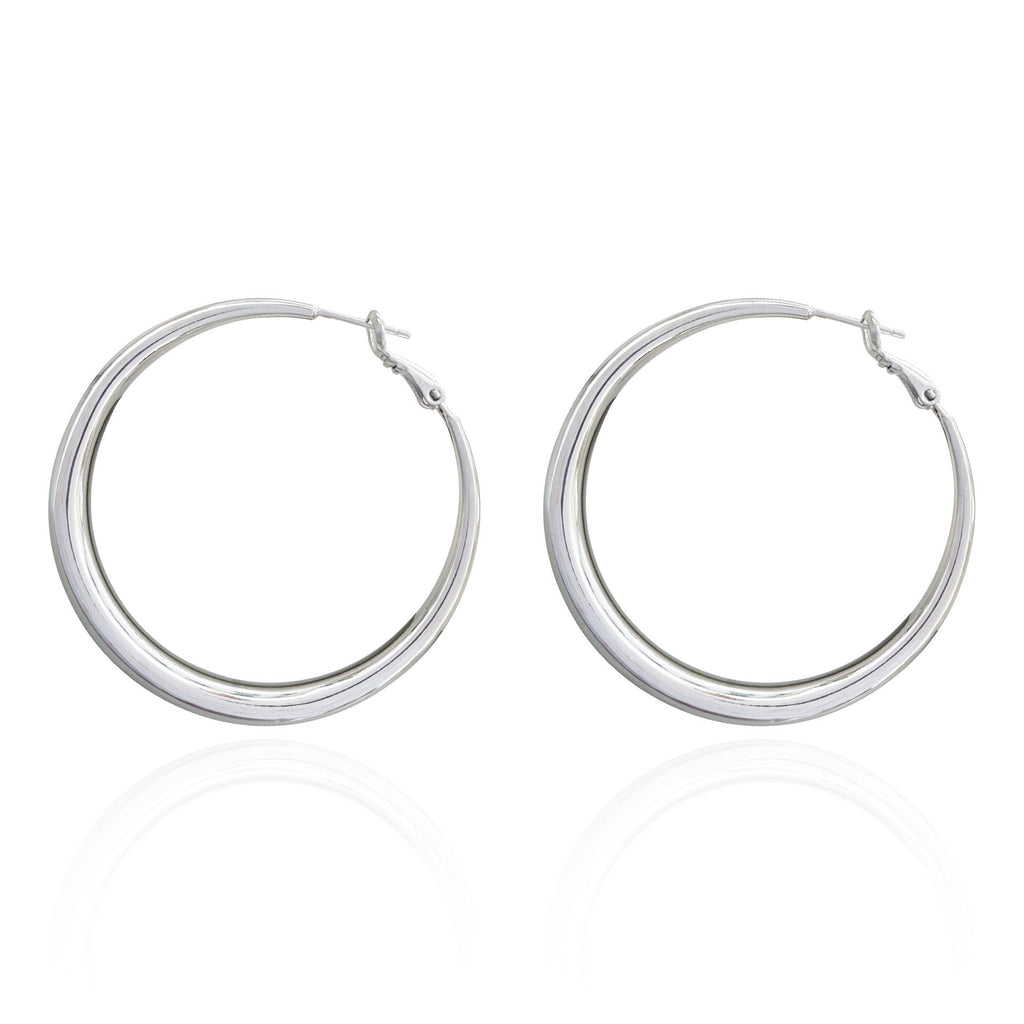 Women's Hollow Tube Sterling Sier Needle Simple Earrings