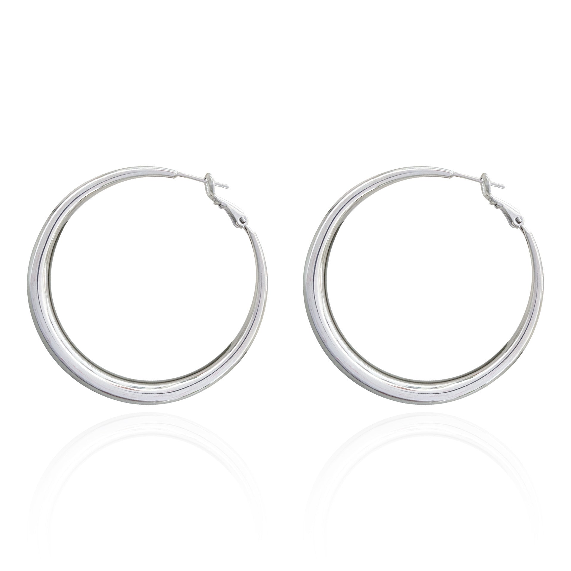 Women's Hollow Tube Sterling Sier Needle Simple Earrings