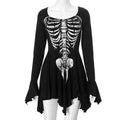 Masquerade Skull Skeleton Printed Sexy Slim Fit Dress