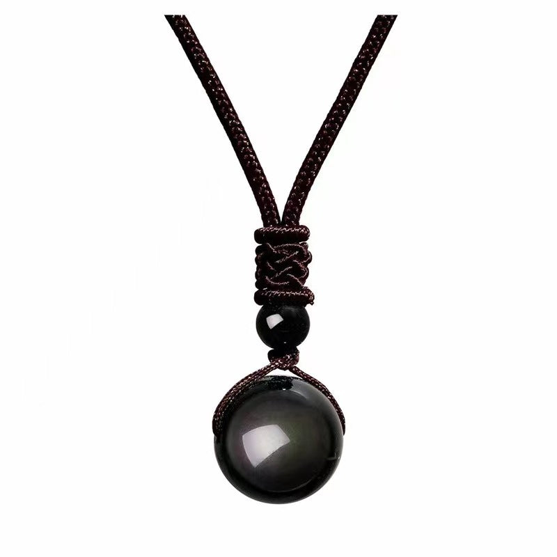 Men's Brocade Tigereye Natural Obsidian Amethyst For Necklaces