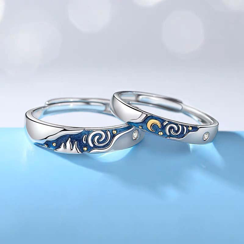 Epoxy Oath Of Love Wedding Valentine's Rings