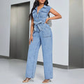 Denim Wear Sleeveless Casual Jumpsuit Trousers Jeans