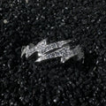 Men's Diamond Lightning Trendy Irregular Ecg Index Rings