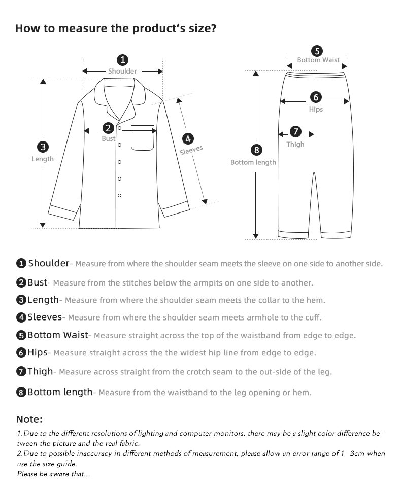 Men's Pajamas Sleepwear Long Sleeves Pants Two-piece Set Pure Cotton