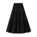 Skirt Women Mid Length Skirt Spring Patchwork Lace Sweet Maxi Dress