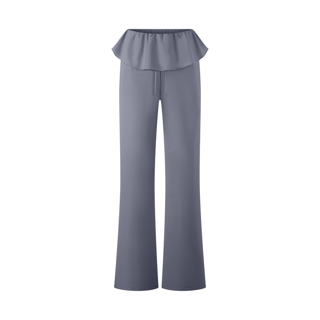 High Waist Drawstring Fitness Lace Quick Drying Yoga Pants Loose Casual Trousers Running Sports Yoga Pants Yoga Pants Women