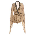 Summer Women Clothing Sexy V neck Lace up Waist Controlled Wide Sleeve Dress