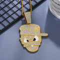 Style Full Diamond Baseball Cartoon Character Street Trend Necklaces