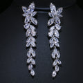 Women's Symmetrical Full Rhinestone Zircon Bridal Formal Earrings