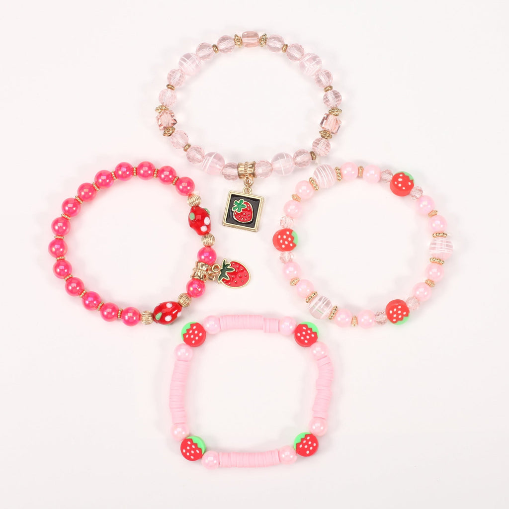Fruit Strawberry Polymer Clay Artificial Crystal Bracelets