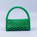 Retro Underarm Bag Handmade Beaded Weave Woven Bag Bag DIY Material Bag Pearl Homemade Woven Bag Handbag