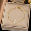 Women's Pearl Twist V-shaped Female Rainbow Diamond Bracelets