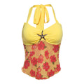 Summer Women Clothing Sexy Halter Camisole Printed Wave Edge Top for Women