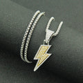 Men's Personalized Lightning Fashion Street Disco Hip Necklaces