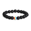 Women's Fashion Ornament Rainbow Beaded White Turquoise Bracelets