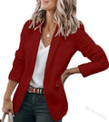 Solid Color One-Button European and American Jacket Suit Collar