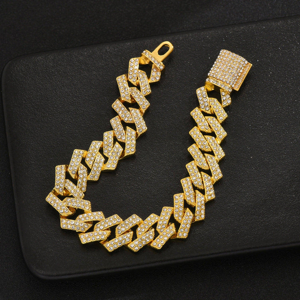 Men's Zircon Cross Design Clavicle Chain Hip Necklaces