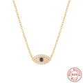 Sterling Sier Classic Style Blue Eyes Necklaces