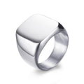 Men's Stainless Steel Simple Nude Square Titanium Rings