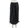 Women Personalized Pocket Elastic Waistband Drawstring Outdoor Skirt for Women
