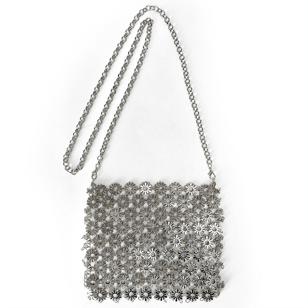 Summer Niche Homemade Retro Fairy Metal Chain Women Crossbody Mobile Phone Bag Light Luxury