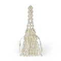 Korean Pearl Handmade Hollow Out Cutout Bag Fishnet Women Handbag Casual Geometric Abstract Clutch