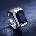 Long Square Large Stone Business Diamond Rings