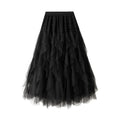 Mesh Anti Aging Super Fairy Slimming Pettiskirt Irregular Asymmetric Skirt Tiered Dress