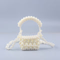 Hand Woven Beaded French Classic Baroque Beaded Waxberry Pearl Small Bucket Handbag