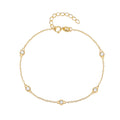 Women's Sterling Sier Classic Simple Diamond Versatile Bracelets