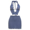 Spring New Knitted Sexy Beaded Slim Fit Hollow Dress