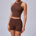 Quick Dry Vest Tight Back Yoga Suit All Matching Outer Wear Casual Fitness Running Exercise Shorts Suit
