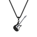 Men's Fashion Stainless Steel Guitar Street Classic Necklaces