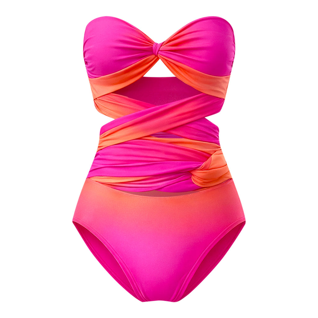 THE SOLEIL - OMBRE PINK ONE-PIECE SWIMSUIT