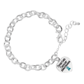 Ovarian Cancer Awareness Chunky Charm Bracelets
