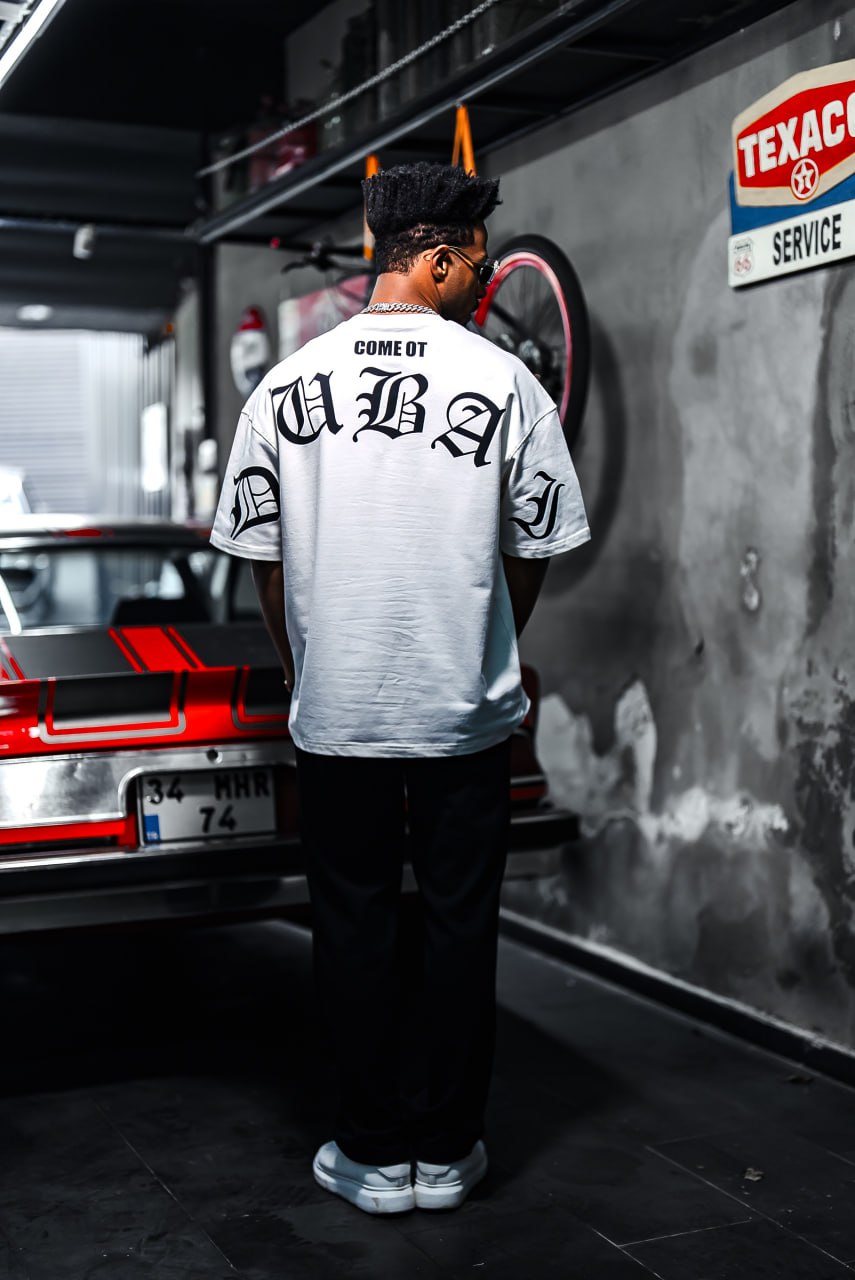 Oversize Cotton Tee – Come Ot Dubai Embroidered Shirt